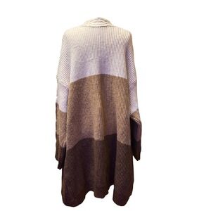 Terra Sky Women's 3X Colorblock Chunky Knit Cardigan Sweater Open Front